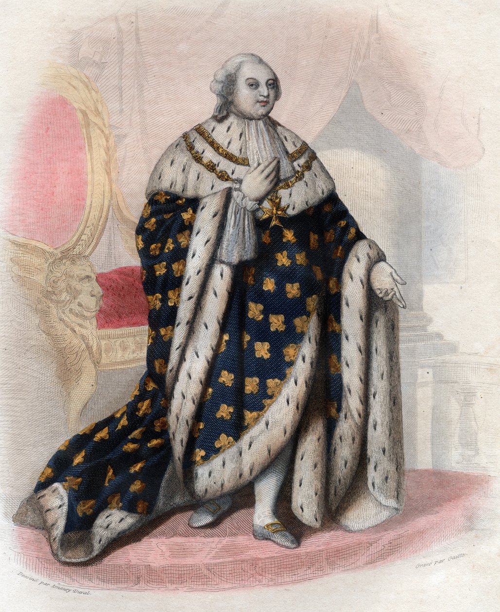 Ranskan kuninkaan Ludvig XVI:n (1754-1793) muotokuva. tekijältä French School