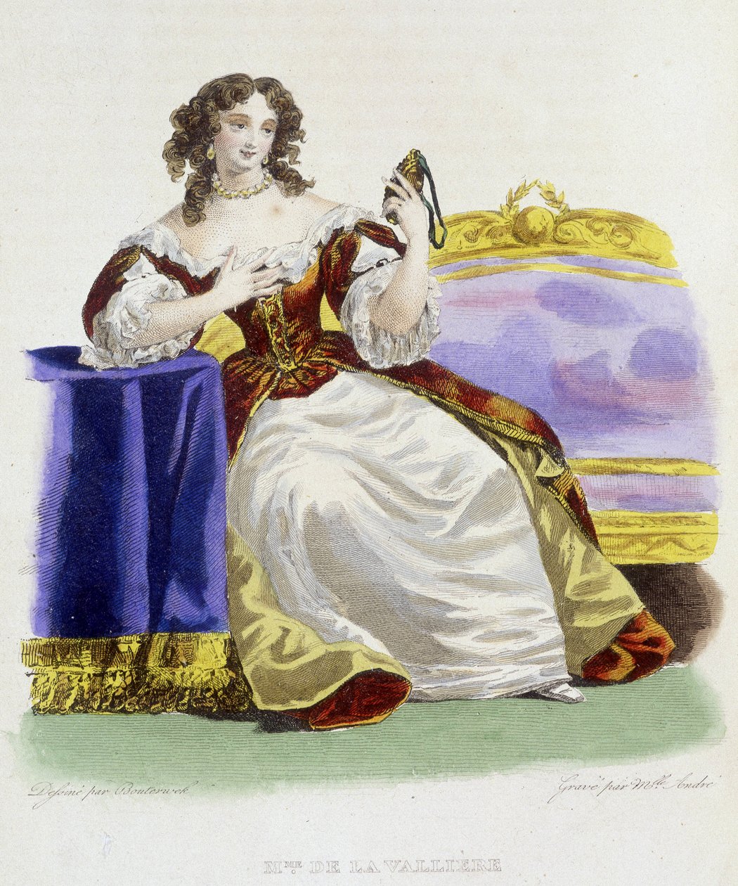 Louise Françoise de la Valliéren (1644 - 1710) muotokuva. tekijältä French School
