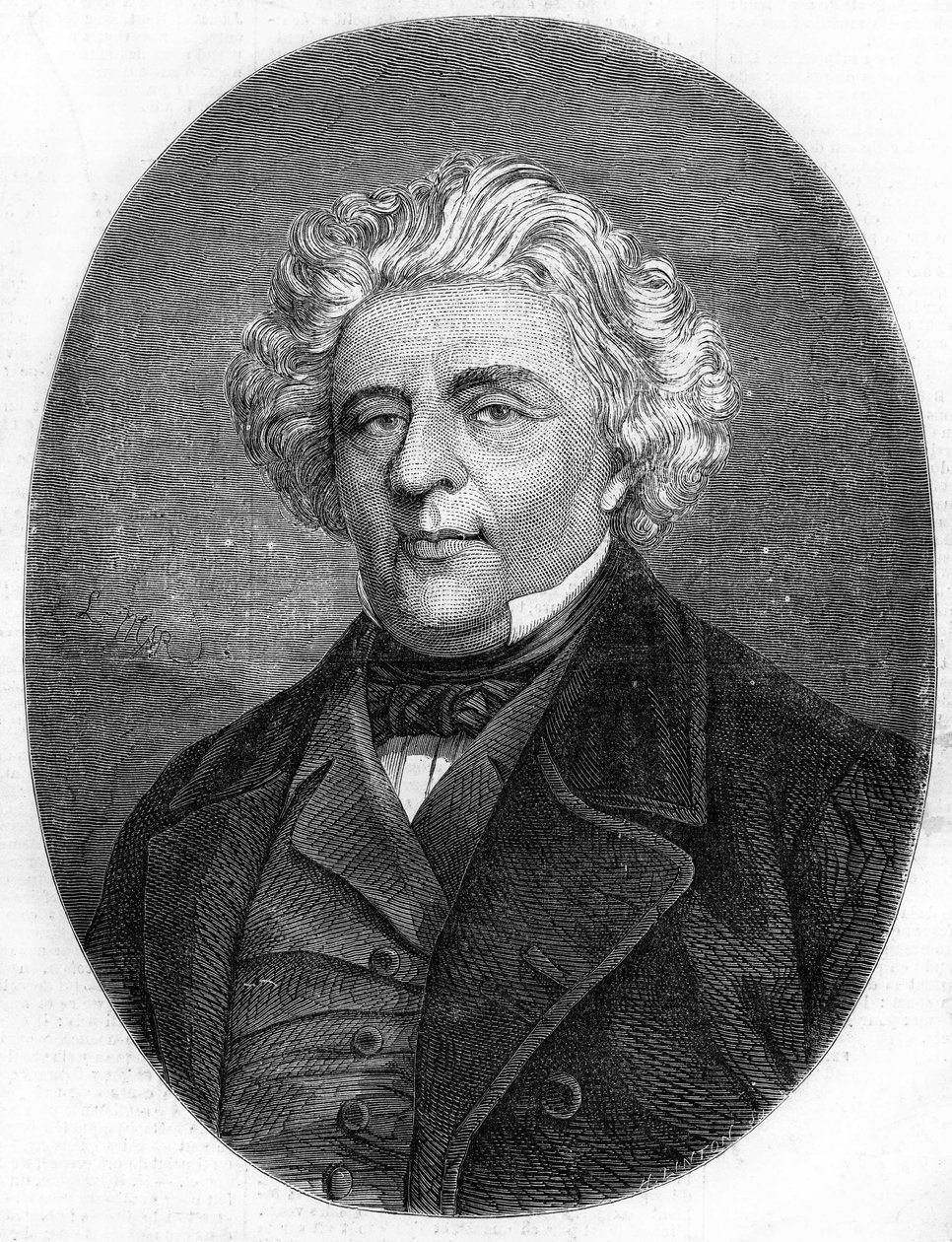 Muotokuva ranskalaisesta oopperalaulajasta Luigi Lablachesta (1794-1858). tekijältä French School