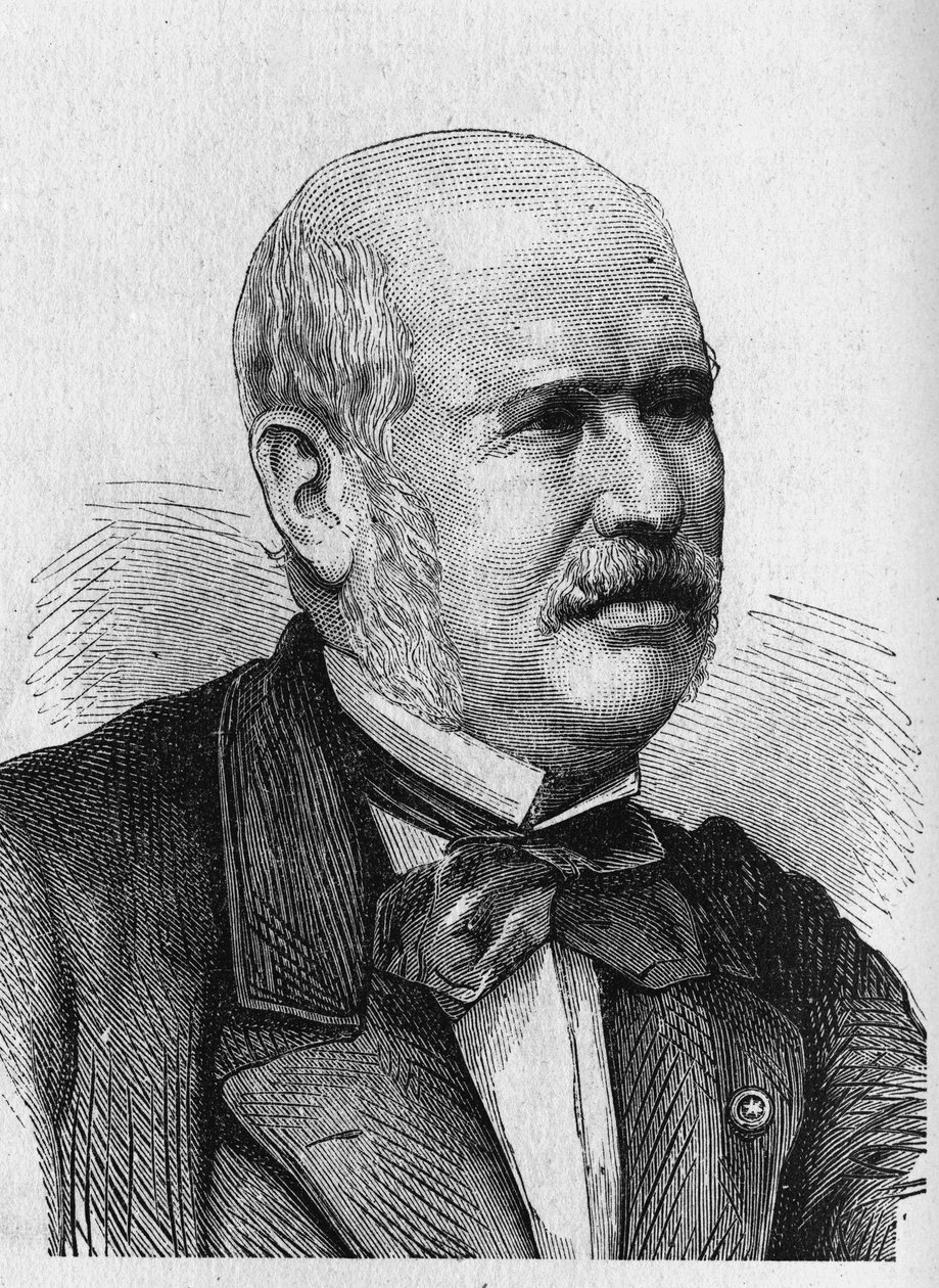 M.F.E.:n muotokuva Belgrand (1810 - 1878) - "" Tiedealbumissa; maineikkaat tutkijat; Suuria löytöjä””” 1896. tekijältä French School