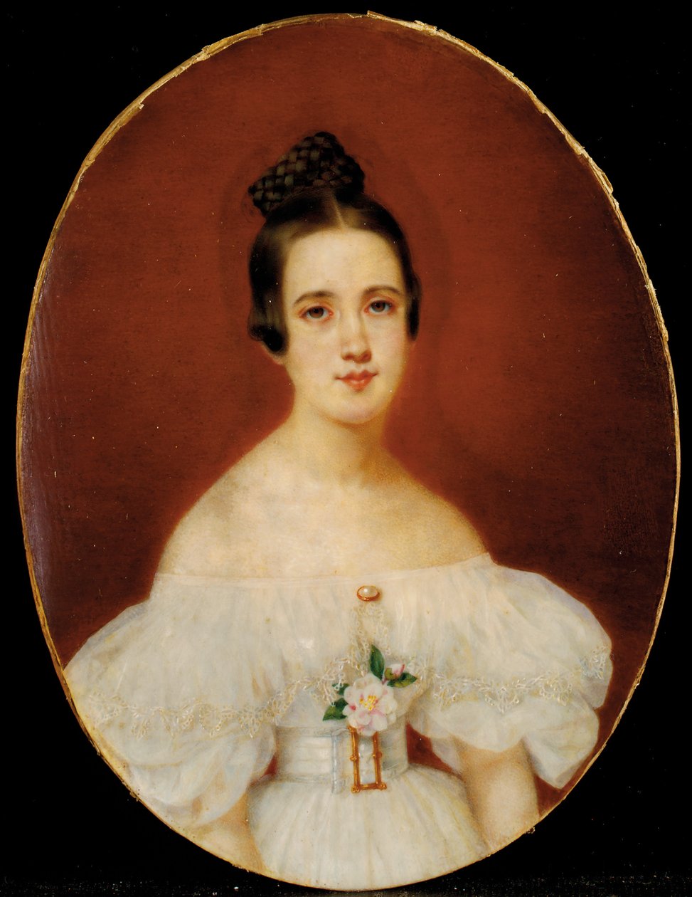 Edgar Degasin äidin Marie-Célestine De Gasin muotokuva, n. 1832-34 tekijältä French School