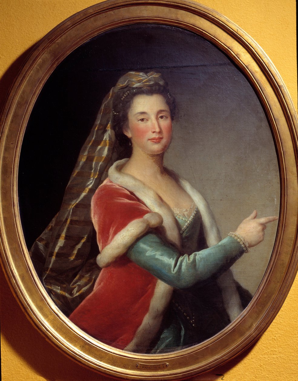 Marie Desmares La Champmeslen (1642-1698) muotokuva Roxanen roolissa. Anonyymi maalaus tekijältä French School