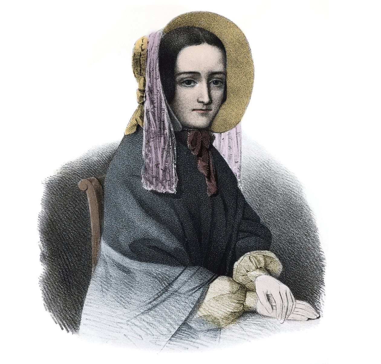Muotokuva Marie Fortunee Capellesta, Marie Lafarge (Madame) (1816-1852) ranskalainen rikollinen”” kaiverrus 1800-luvulta tekijältä French School
