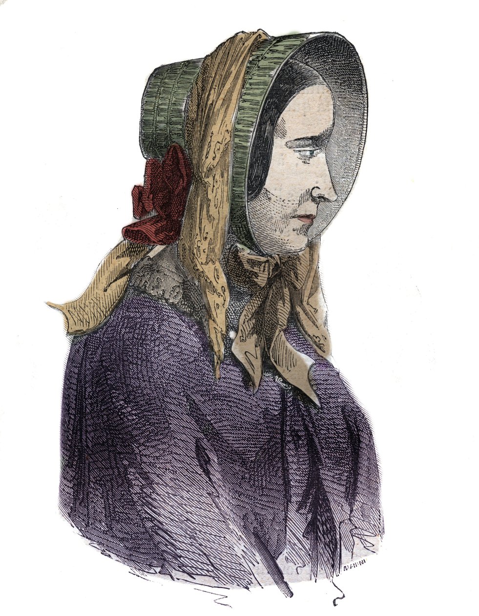 Muotokuva Marie Fortunee Capellesta, Marie Lafarge (Madame) (1816-1852) Ranskalainen rikollinen - Kaiverrus Armand Fouquierin (1817-18?) "Causes celebres de tous les peuple" 1858-1867 - yksityinen kokoelma tekijältä French School