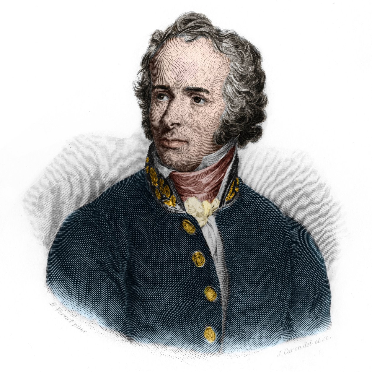 Maximilien Sebastien Foyn (1775-1825), ranskalaisen sotilasjohtajan ja valtiomiehen muotokuva. Louis de Cormenin Timonin teoksessa LIBRE DES SPEAKERS. 1842. Yksityinen kokoelma. tekijältä French School