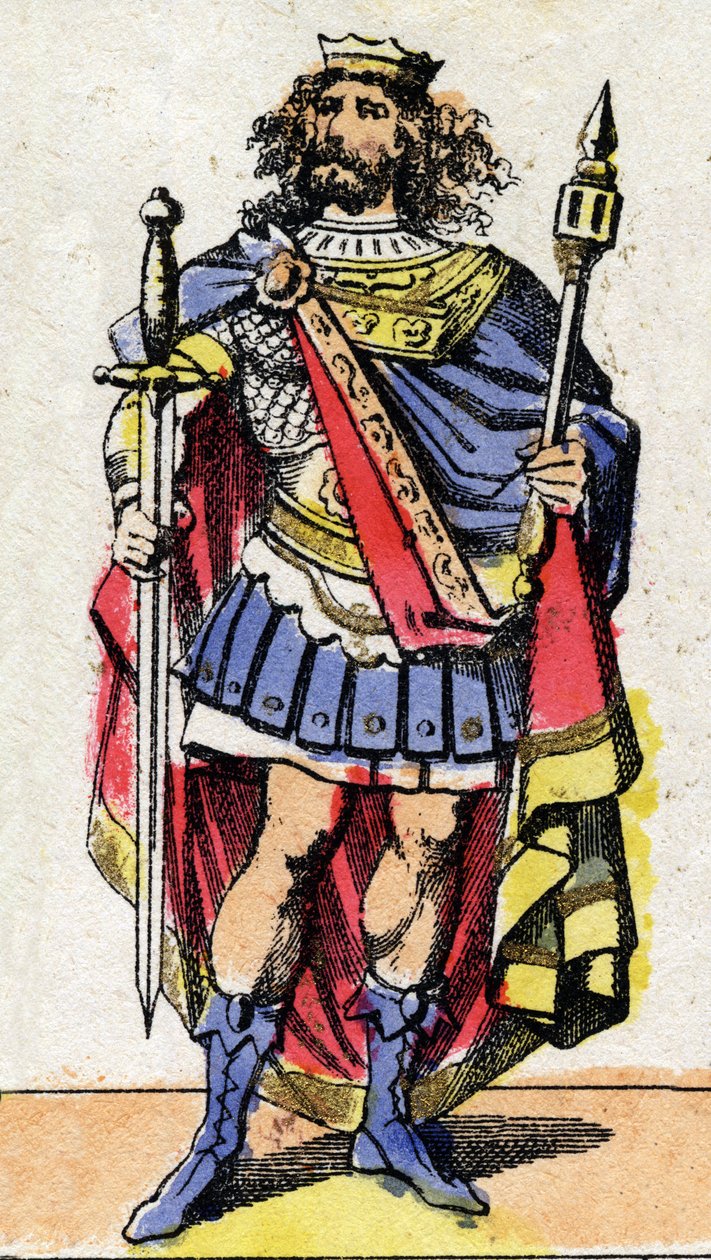Muotokuva Merovee III:sta (tai Merowigista) (n. 412–458), frankkien kuningas 448–458. tekijältä French School