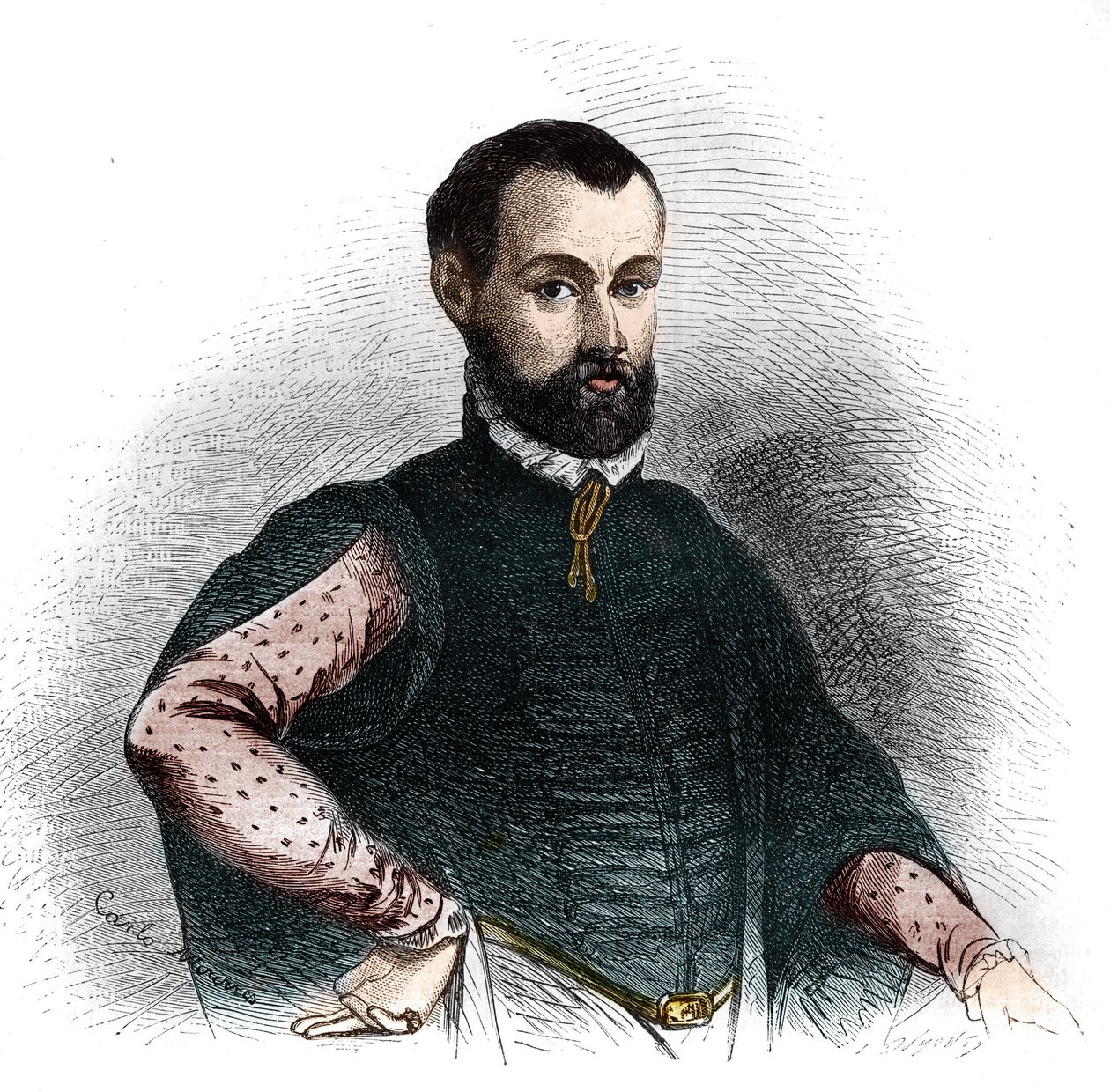 Bernardo dei Machiavellin muotokuva Niccolosta (Nicolas Machiavel tekijältä French School