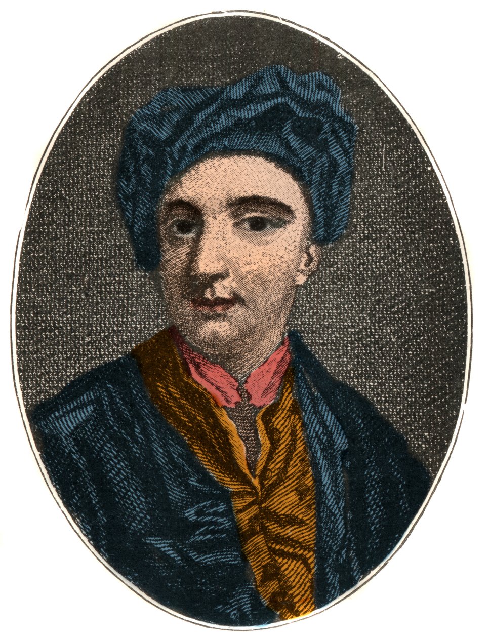 Nicholas Rowen (1674-1718), englantilaisen näytelmäkirjailijan, runoilijan ja sekalaisen kirjailijan muotokuva. tekijältä French School
