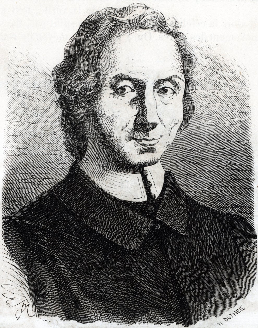 Nicolas Malebranchen (1638 - 1715) muotokuva tekijältä French School