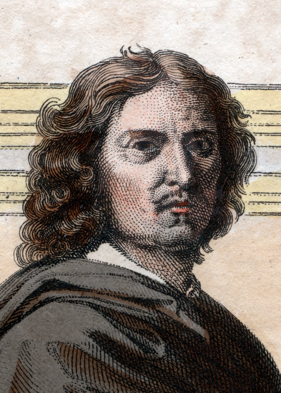 Ranskalaisen taidemaalarin Nicolas Poussinin (1594-1665) muotokuva. tekijältä French School