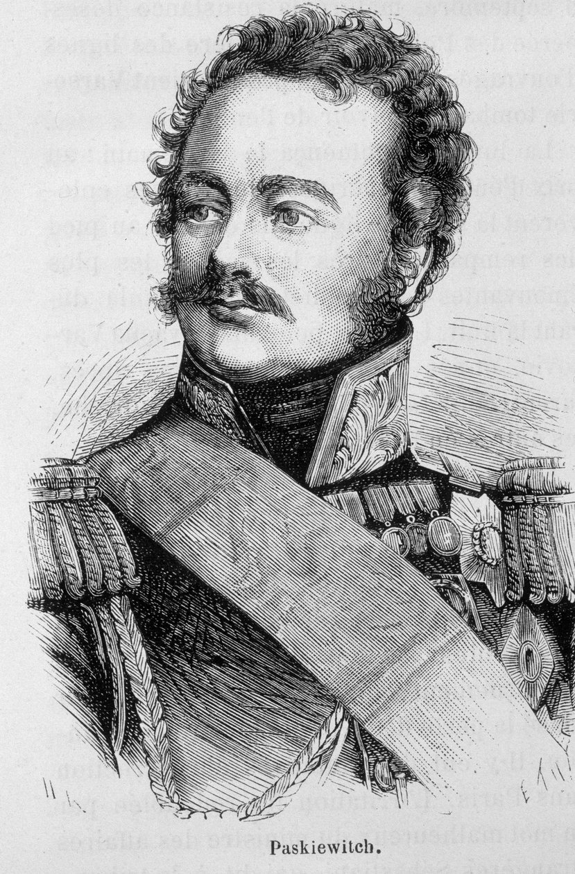 Paskiewitchin (tai Paskeevichin), Venäjän marsalkka (1782 - 1856) muotokuva - Henri Martinin "" L