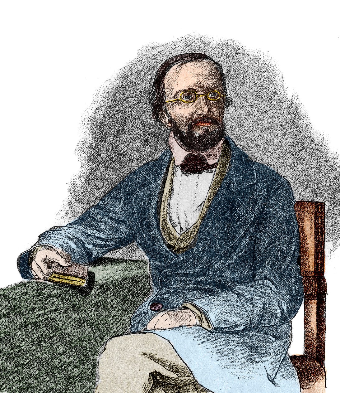 Portrait of Peter Gustav Dirichlet (1805-1859), saksalainen matemaatikko. 1800-luvulla. tekijältä French School