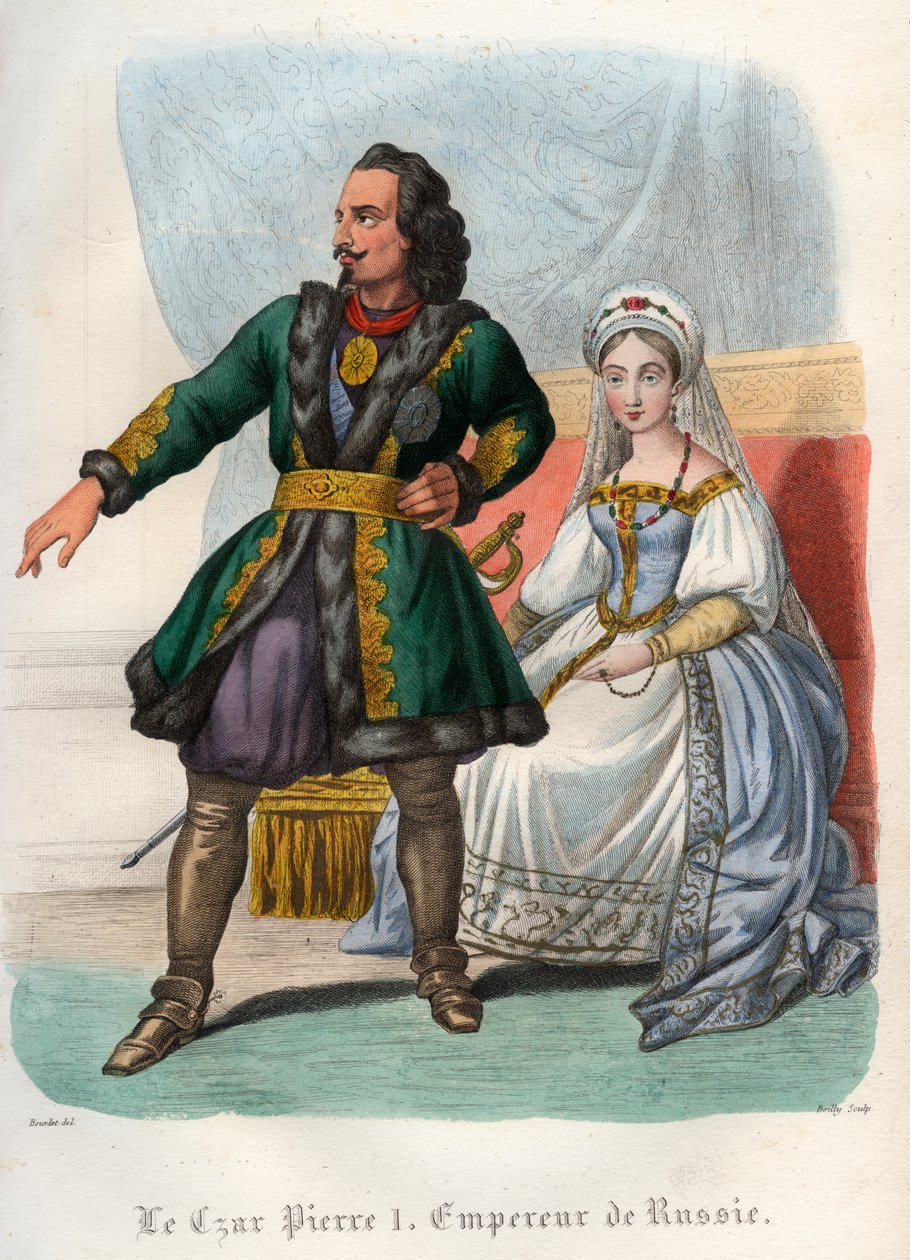 Pietari Suuren (Peter Ier Le Grand) (1672-1725), Venäjän tsaarin muotokuva tekijältä French School