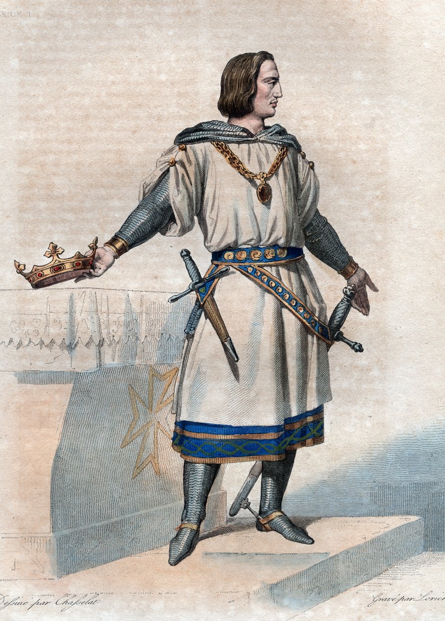 Ranskan kuninkaan Philip II Augustuksen (1165-1223) muotokuva. tekijältä French School