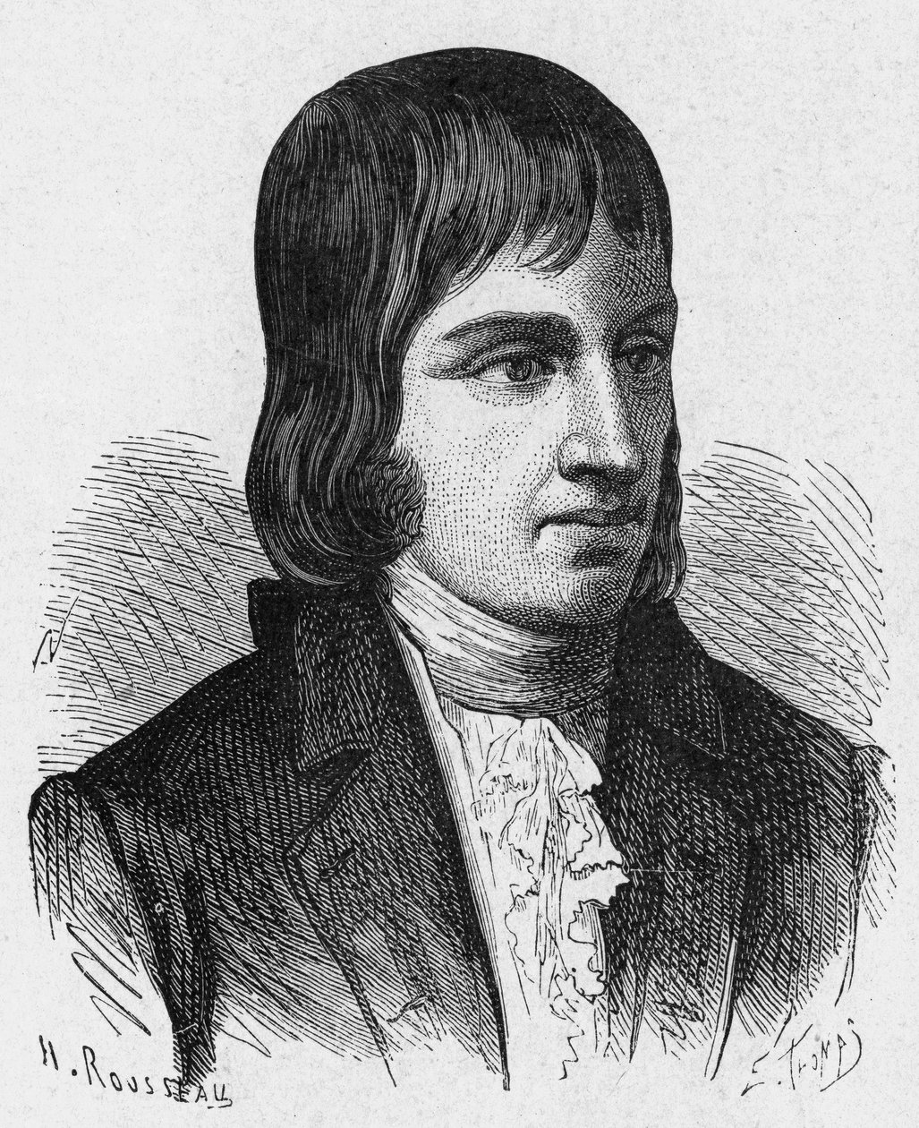Muotokuva Philippe Lebonista (1769 - 1804), ranskalaisesta insinööristä ja kemististä (kaasuvalaistuksen keksijä) - "" Album de la Sciencessa; maineikkaat tiedemiehet; Suuria löytöjä””” 1896. tekijältä French School