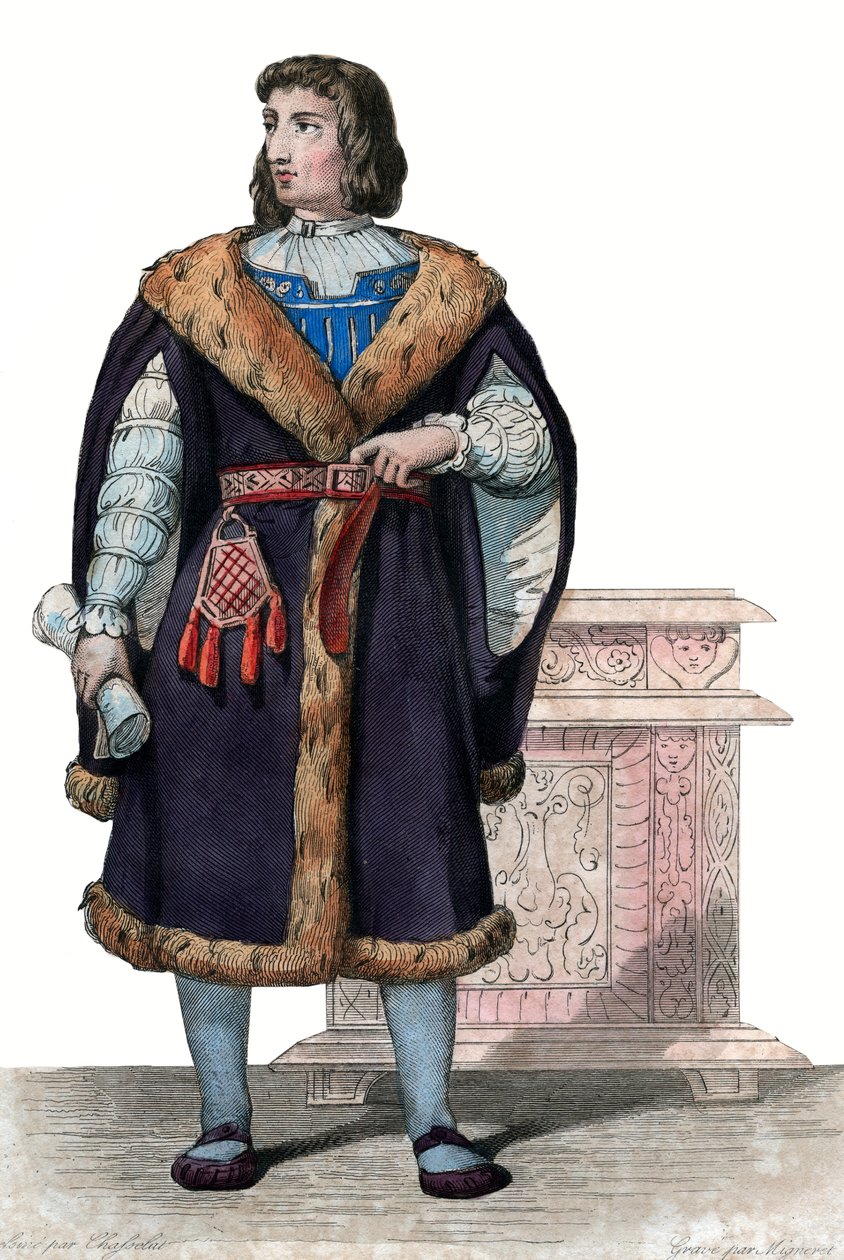 Muotokuva Philippe de Comminesista (Commynes tai Comines) (1447-1511), ranskalainen kirjailija ja diplomaatti. tekijältä French School