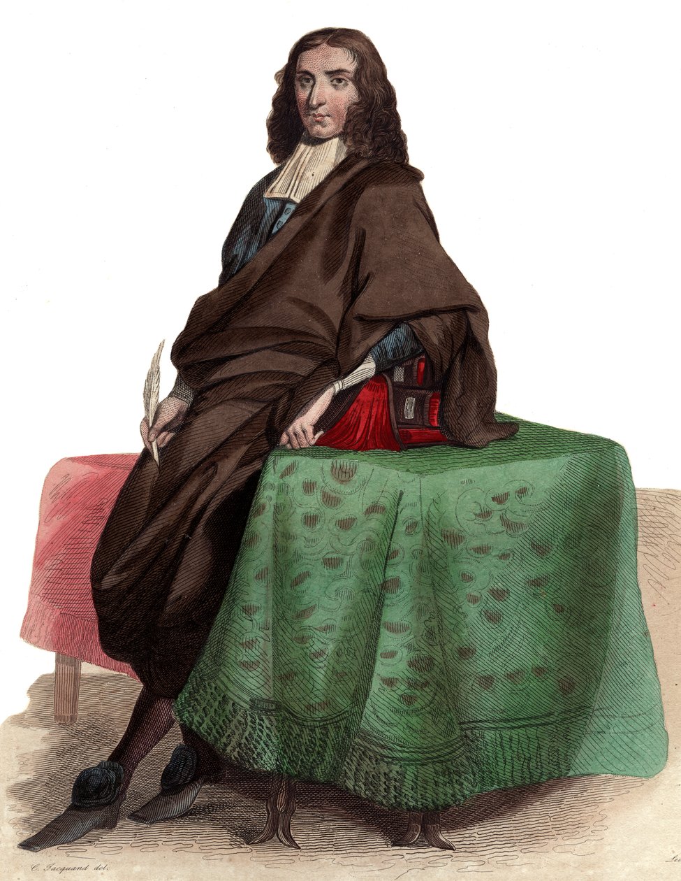 Pierre Baylen (1647-1706), ranskalaisen filosofin ja kirjailijan muotokuva. tekijältä French School