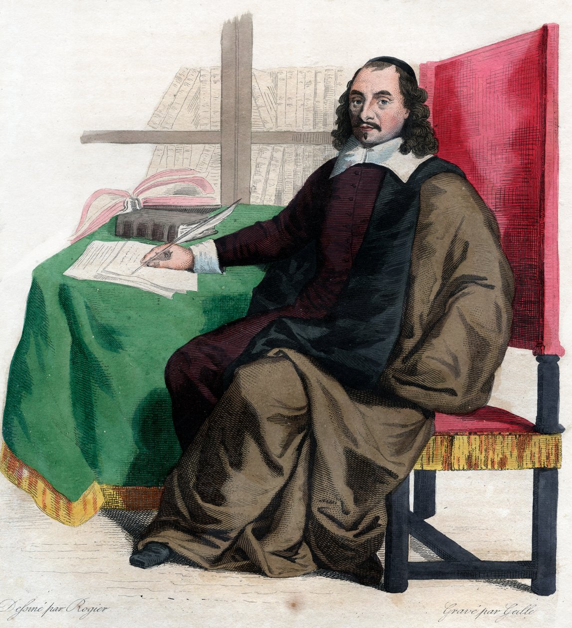 Pierre Corneillen (1606-1684), ranskalaisen näytelmäkirjailijan muotokuva. tekijältä French School