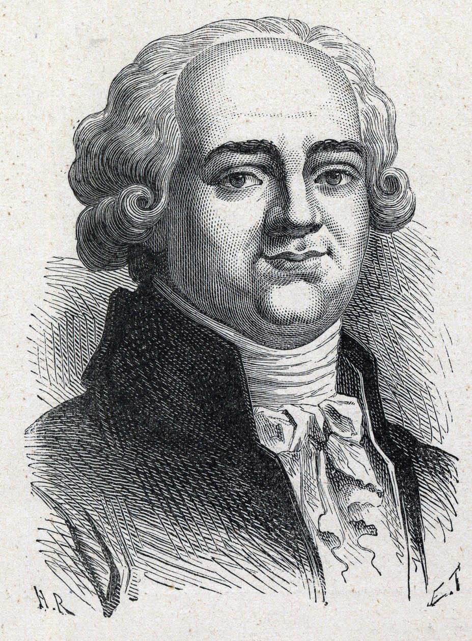 Pierre Louis Manuelin muotokuva, ranskalainen poliitikko (1751-1793), Seinen varajäsen kansalliskokouksessa. Kaiverrus vuodelta 1889. Yksityinen kokoelma. tekijältä French School
