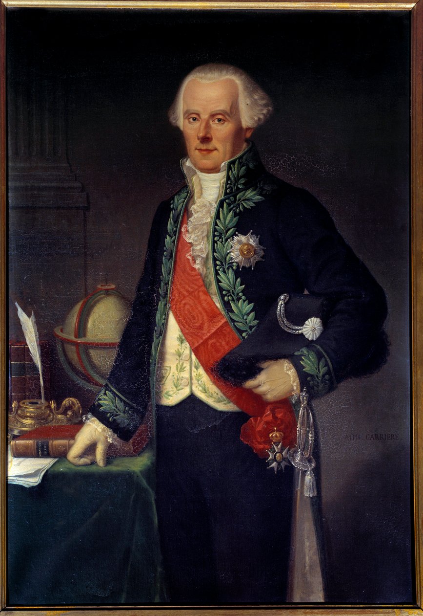 Pierre Simonin, Marquis de Laplacen (1749-1827), matemaatikon, fyysikon ja tähtitieteilijän muotokuva. Maalaus Ecole francaisesta. 1800-luvun Pariisi, observatorion museo tekijältä French School