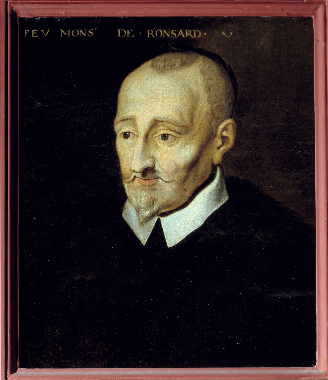 Pierre de Ronsardin (1524-1585), ranskalaisen runoilijan muotokuva, nimetön maalaus 1700-luvulta. Blois museo. tekijältä French School