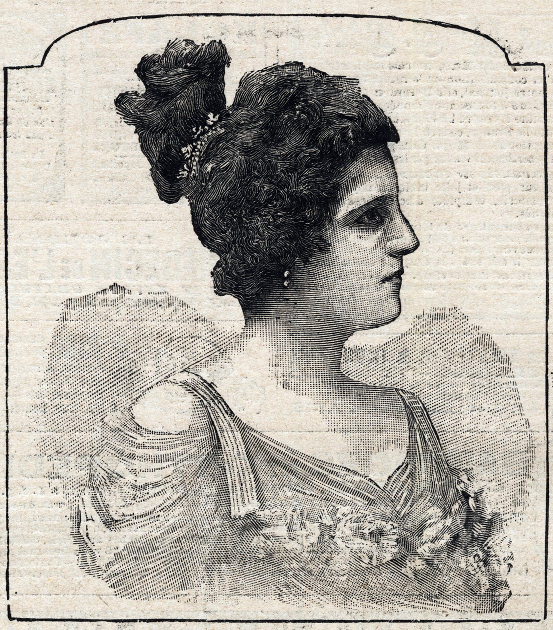 Prinsessa Caraman-Chimayn muotokuva (Caraman Chimay) (Clara Ward - 1873 - 1916) tekijältä French School