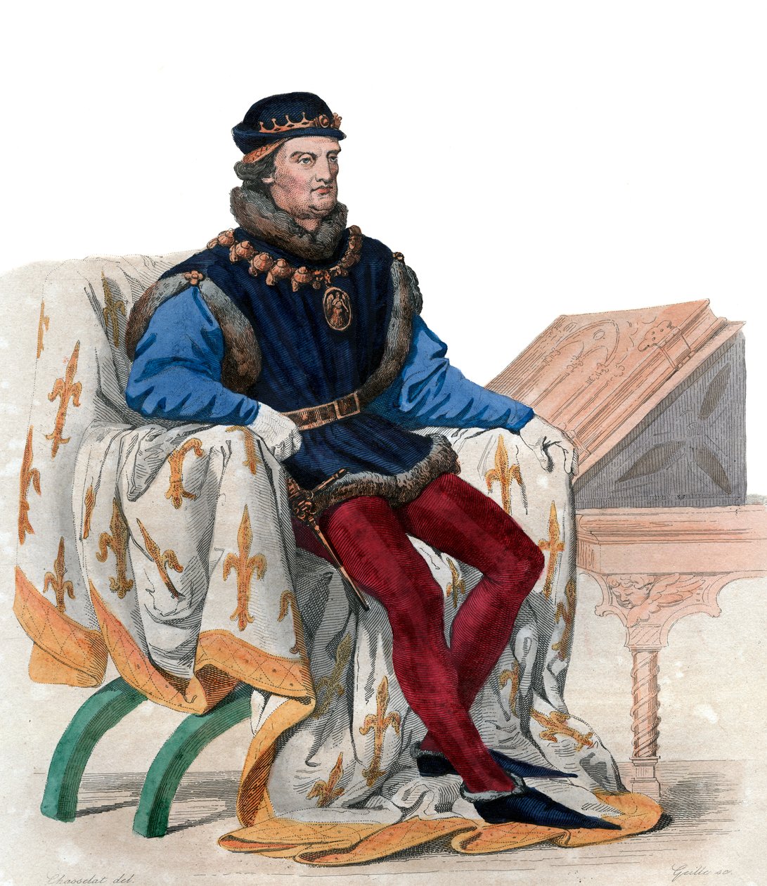 Anjoulaisen Renen muotokuva, joka tunnetaan myös nimellä Napolin kuningas Rene I (1409-1480). tekijältä French School