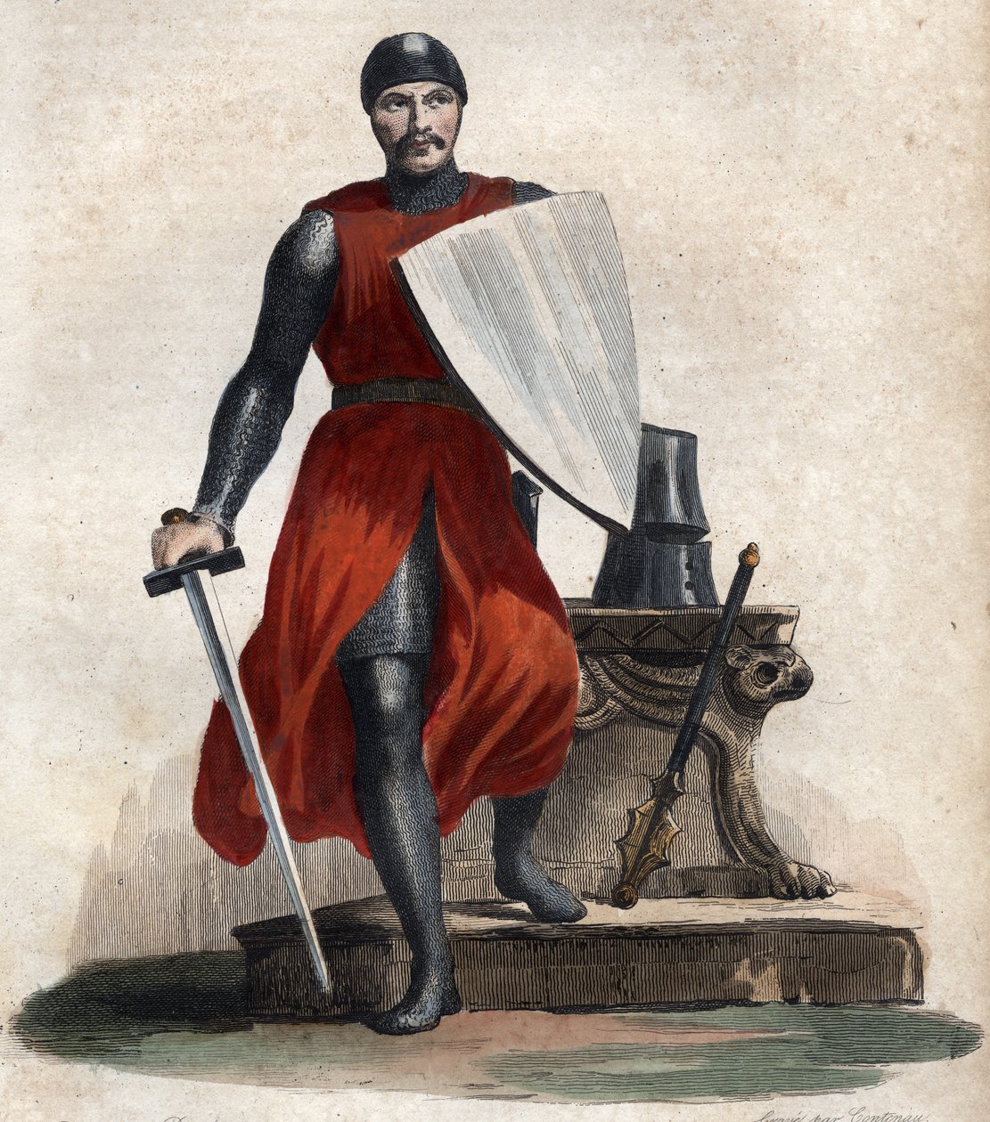 Muotokuva Robert IV Vahvasta (Rutpert) (n. 815-866), Orleansin kreivi. tekijältä French School