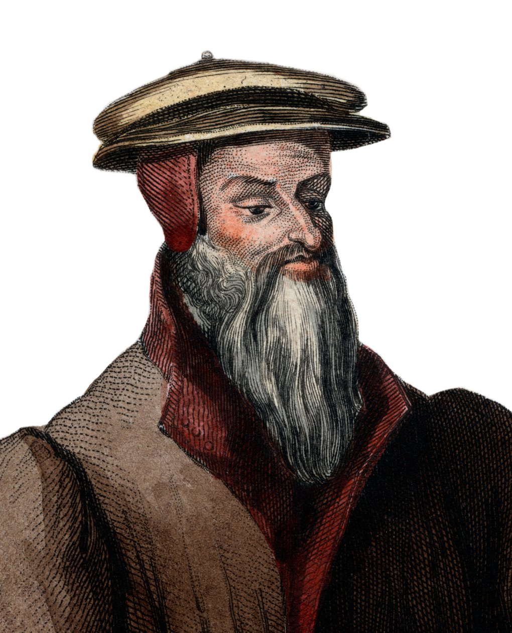 Robert I Estiennen (Robert Stephens) (1503-1559), ranskalaisen kirjapainon muotokuva. tekijältä French School