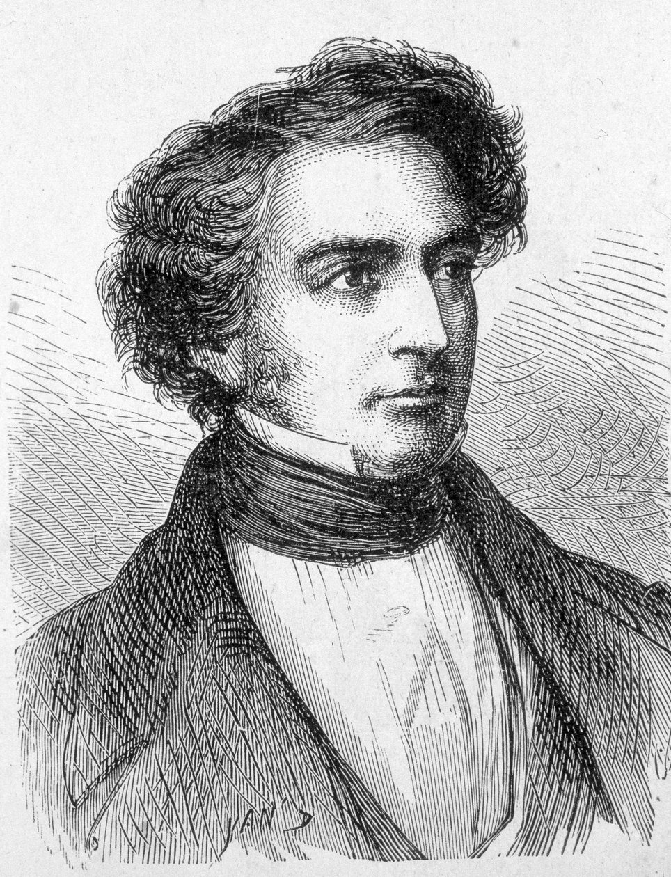 Muotokuva Robert Stephensonista (1803 - 1859) - "" Album of Sciencessä; Maineikkaat tutkijat; Suuria löytöjä””” 1896. tekijältä French School
