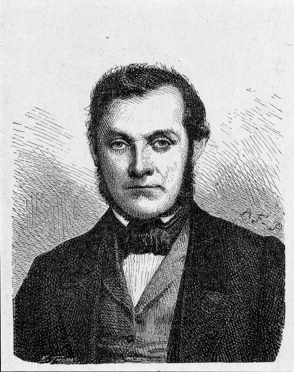 Muotokuva Robert Wilhelm Bunsenista (1811 - 1899). saksalainen kemisti.- in "" Album of Science; maineikkaat tiedemiehet; Suuria löytöjä””” 1896. tekijältä French School