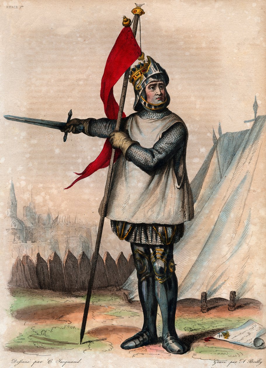 Muotokuva Robert de Hautevillestä, joka tunnetaan nimellä Guiscard (1015-1085), Apulian ja Calabrian herttua. tekijältä French School
