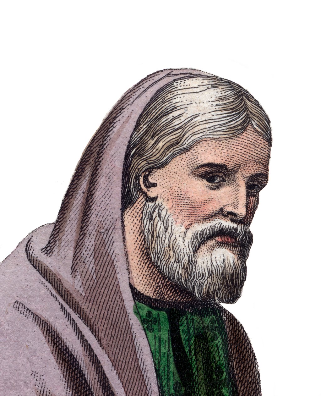 Pyhän Gregory Toursin (538-594), ranskalaisen historioitsijan ja Toursin piispan muotokuva. tekijältä French School