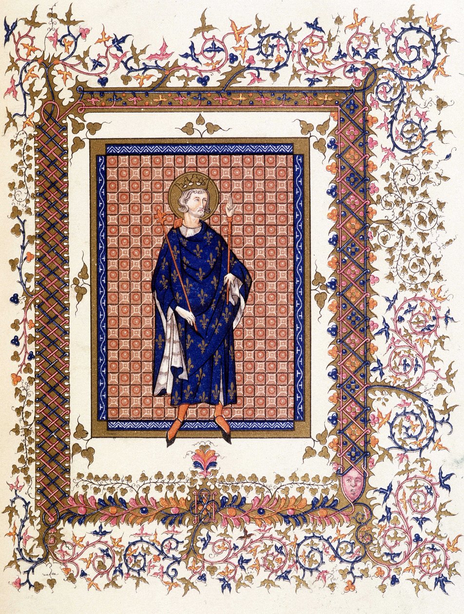 Saint Louisin muotokuva - pienoismalli 1500-luvulta tekijältä French School