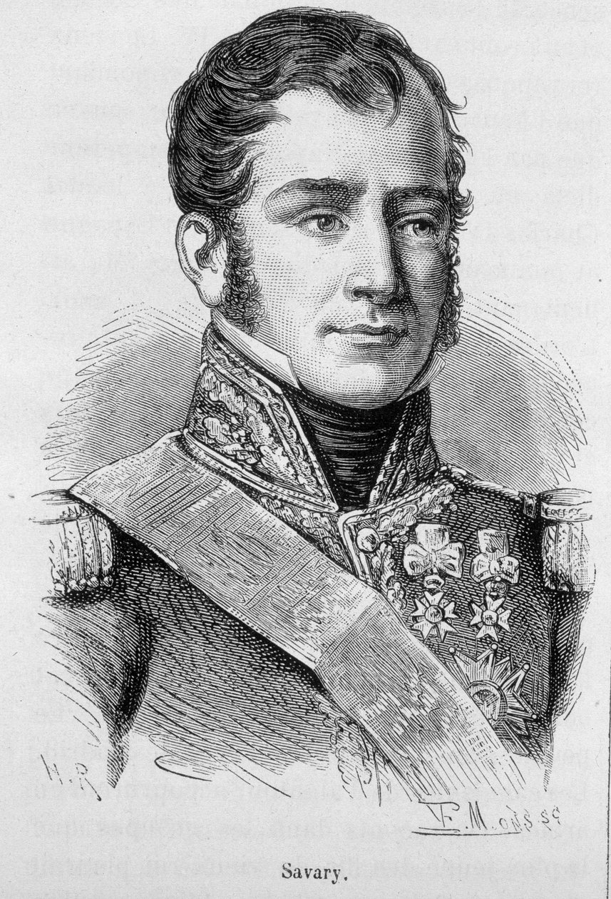 Muotokuva Savarystä, Rovigon herttuasta (1808), ranskalaisesta kenraalista ja poliitikosta (1774 - 1833) - Henri Martinin "Ranskan historiassa" tekijältä French School