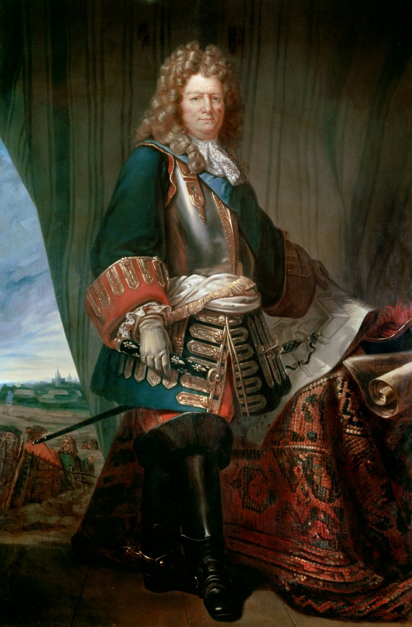 Muotokuva Sebastian the Prestre lord of Vauban (1633 - 1707), Ranskan marsalkka. Anonyymi maalaus ranskalaisesta koulusta. Sotatekniikan museo Angersissa. - Sebastien le Prestren, Vaubanin herran (1633-1707), Ranskan marsalkka, muotokuva. Anonyymi pa tekijältä French School