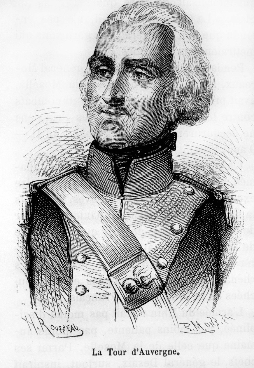 Theophile Malo Corretin muotokuva Auvergnen tornista (1743 - 1800): Bonaparte nimesi Tasavallan ensimmäiseksi lestarit - Henri Martinin "Ranskan historiassa" tekijältä French School