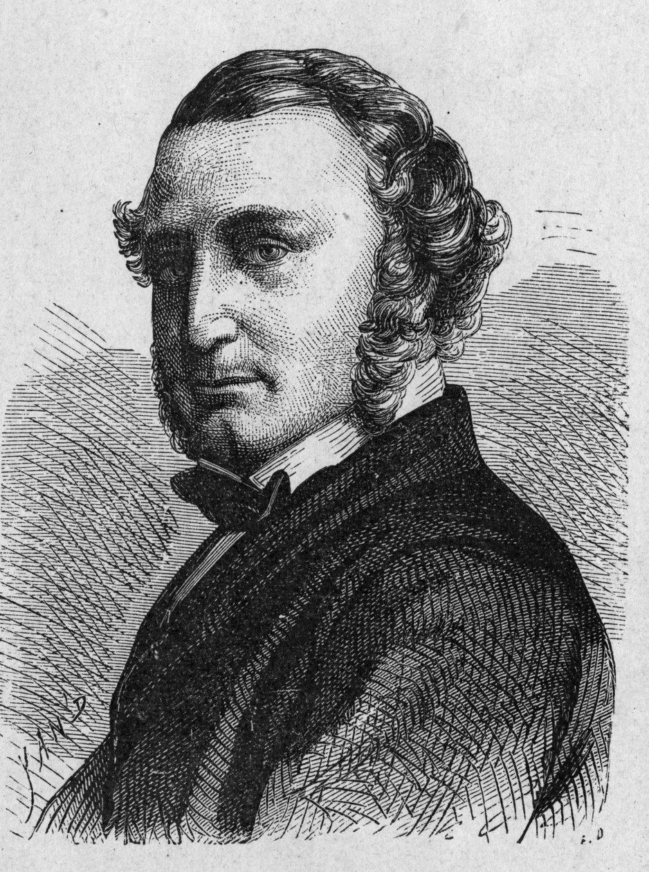 Thomas Russell Cramptonin (1816 - 1888), brittiläisen insinöörin muotokuva: hän suunnitteli suurnopeusveturin, rakensi Berliinin hydrauliverkoston ja osallistui Calais