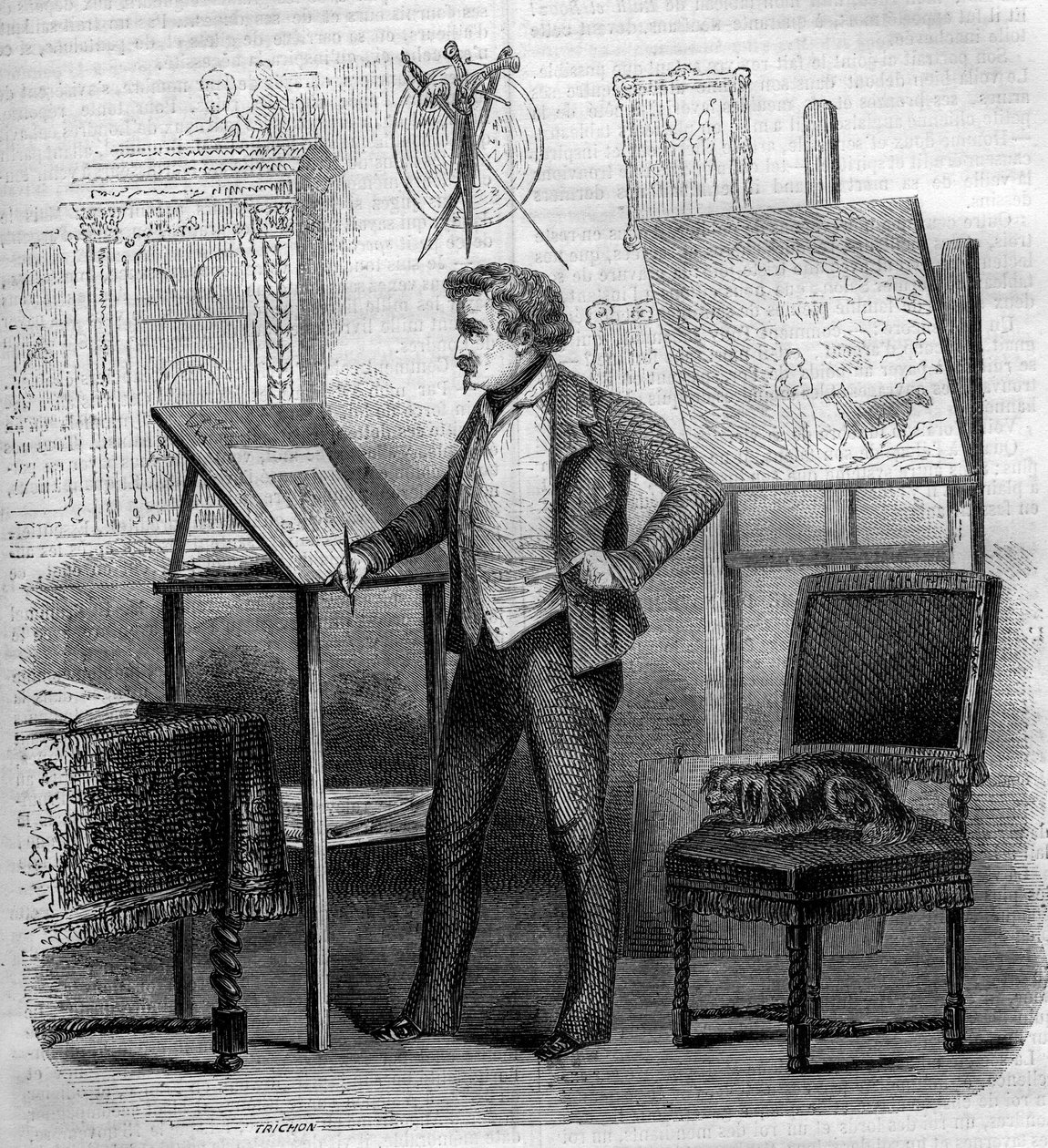 Tony Johannotin muotokuva (Antoine Johannot dit tekijältä French School