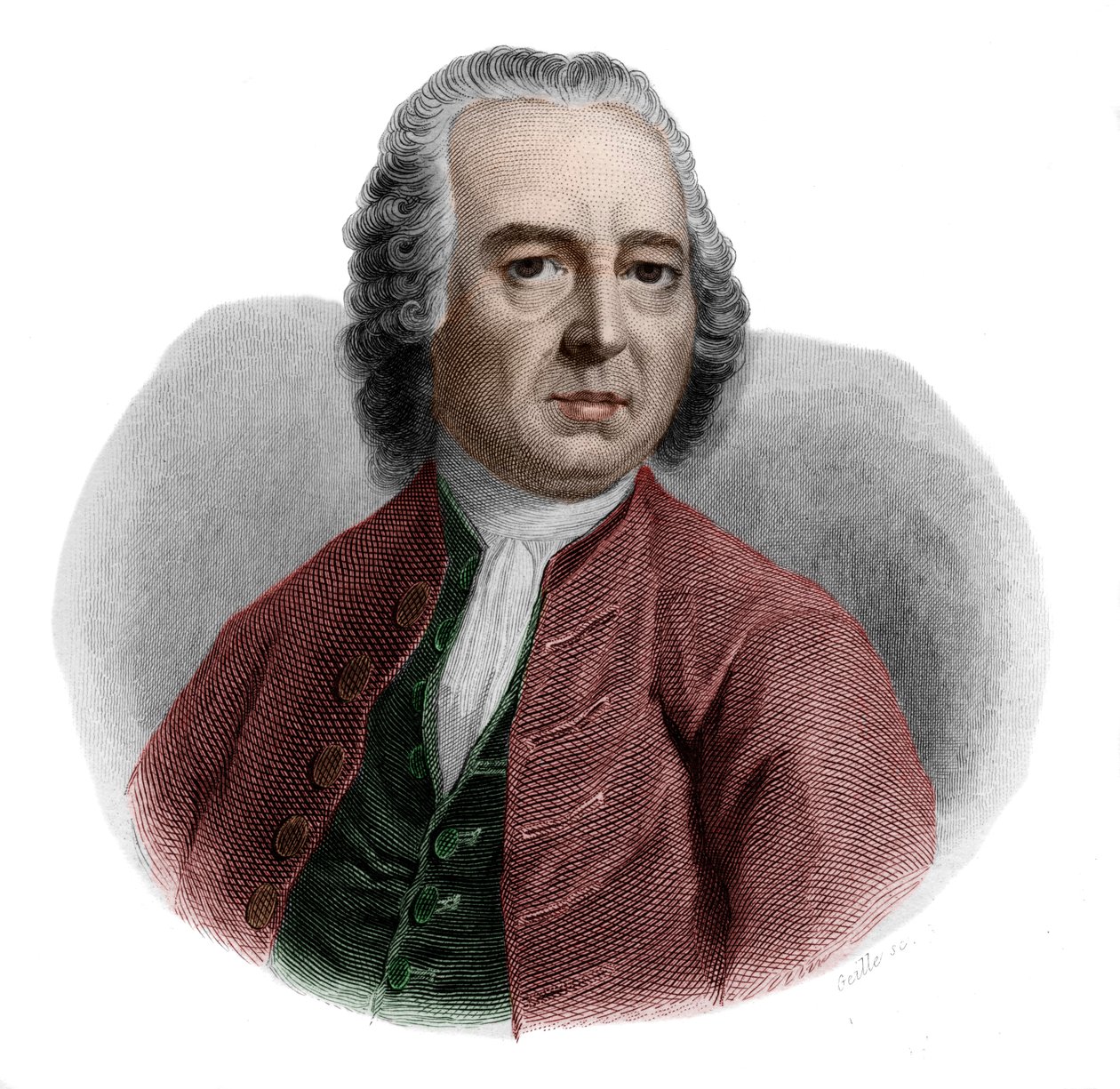Ranskalaisen kirjastonhoitajan ja sihteerin Valentin Jamerey-Duvalin (1695-1775) muotokuva. tekijältä French School