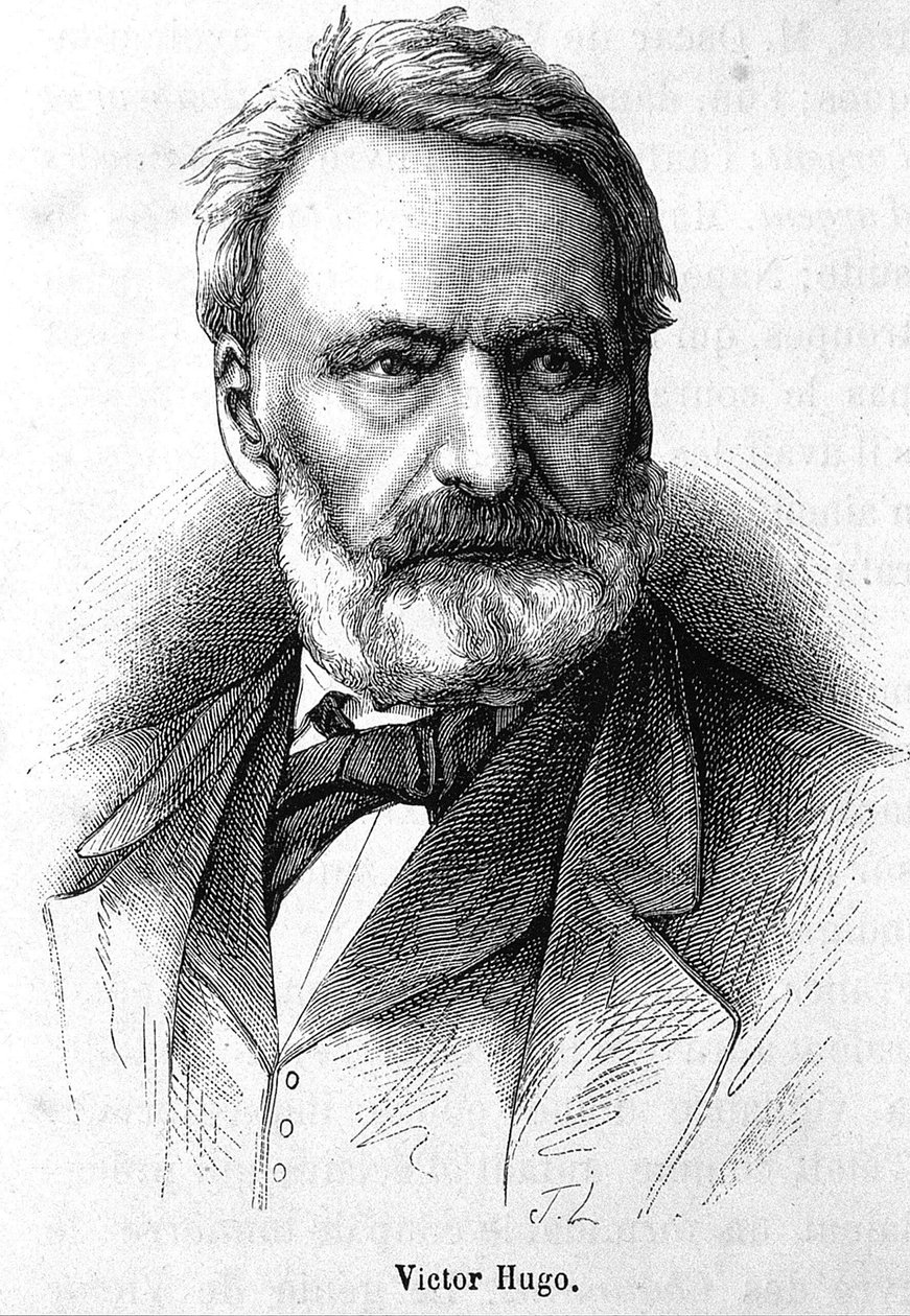 Victor Hugon (1802 - 1885) muotokuva - Henri Martinin "Ranskan historiassa" tekijältä French School