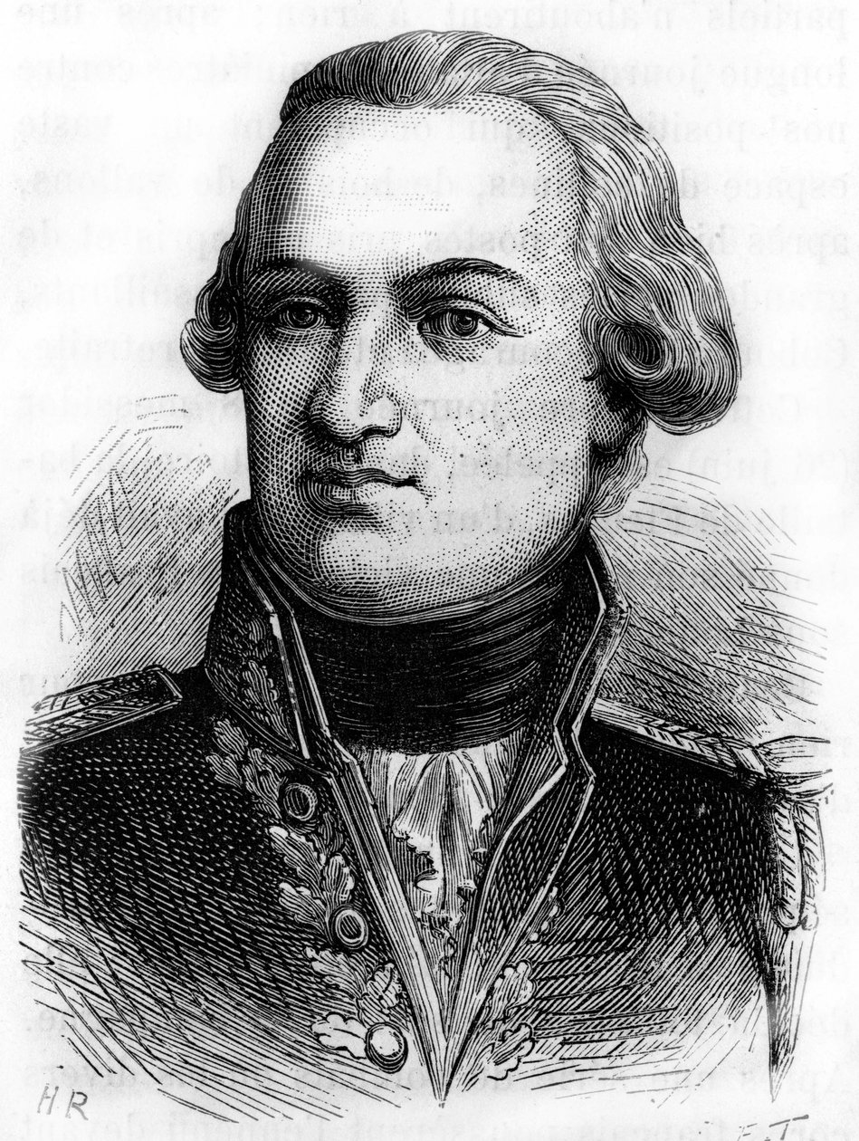 Muotokuva Villaret-Joyeusesta (Villaret de Joyeusen kreivi), ranskalainen amiraali (1750 - 1812) - Henri Martinin "" L