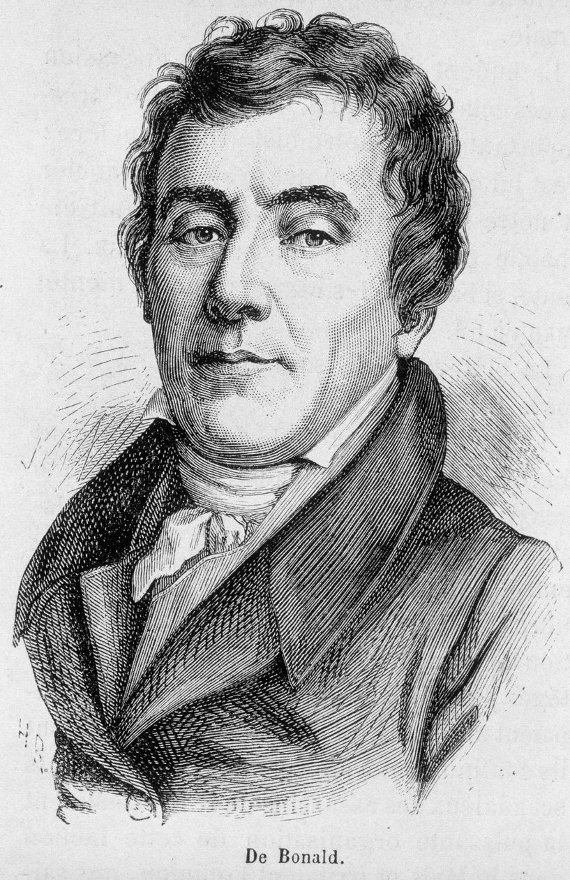 Muotokuva varakreivi Louis de Bonaldista (1754 - 1840), ranskalainen poliittinen kirjailija - Henri Martinin "L