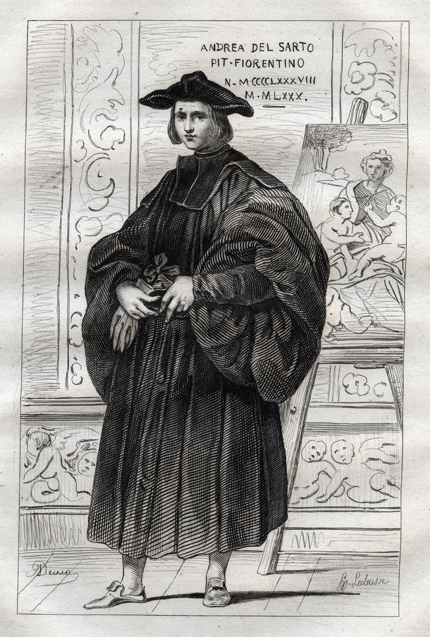 Italialaisen taidemaalarin Andrea del Sarton muotokuva (Andrea d