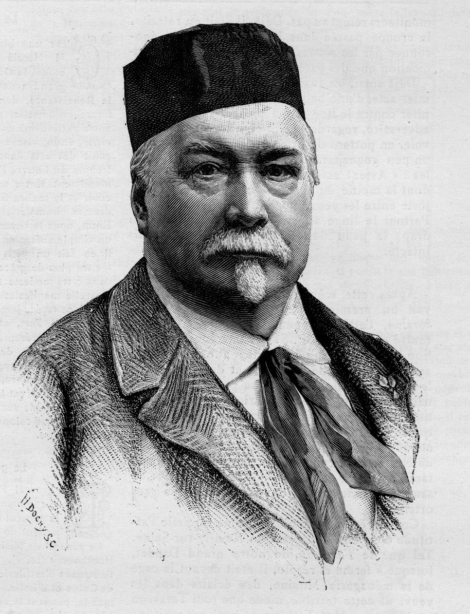 Muotokuva toimittajasta ja kirjailijasta Adolphe Monnot de Balathier de Bragelonnesta, joka kuoli vuonna 1888. tekijältä French School