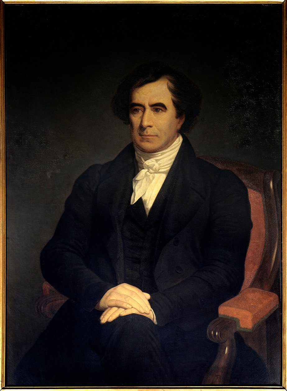 Muotokuva fyysikko Francois Arago (1786-1833), tähtitieteilijä ja poliitikko, merivoimien ja sotaministeri vuonna 1848. Nimetön maalaus 1800-luvulta. Pariisi, Musee De L