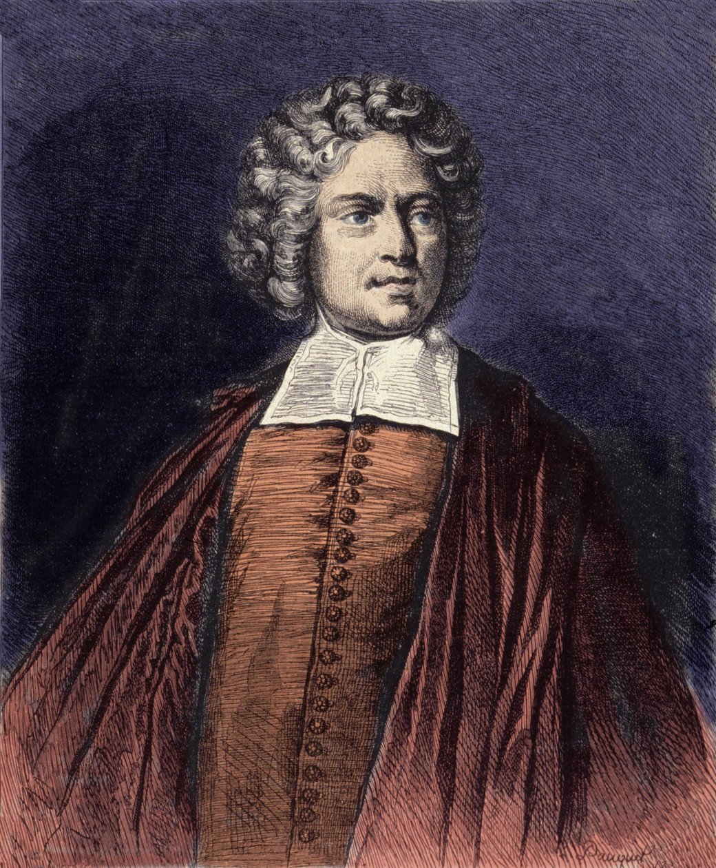 Muotokuva Saint-Pierren luostarista (Charles-Irenee Castel de Saint-Pierre tekijältä French School