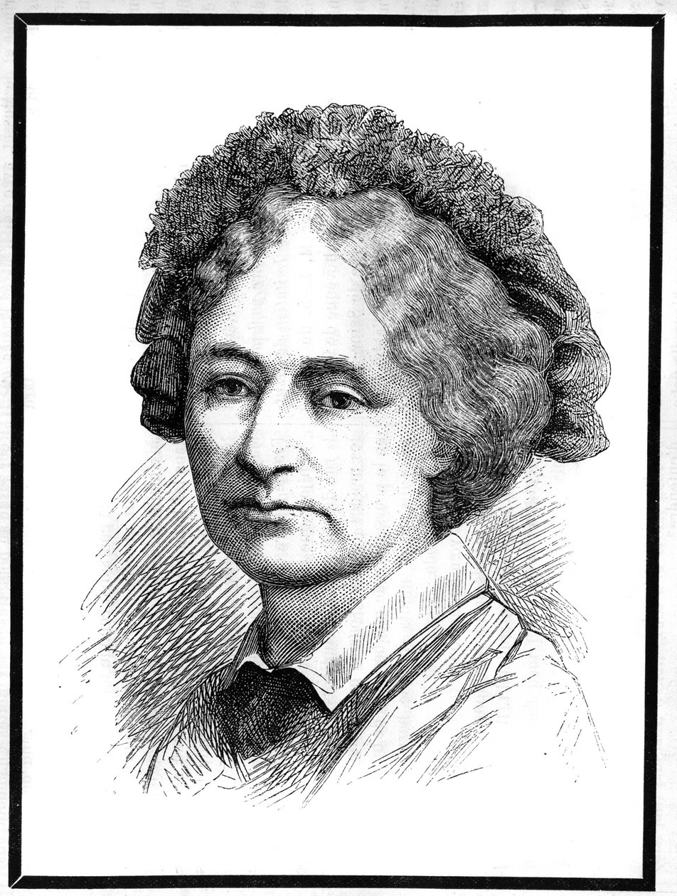 Chambordin kreivitär (1817-1886) muotokuva (Marie Therese Beatrix Gaetane Habsburg-Lorrainen (Habsburg Lorraine), Itävallan arkkiherttuatar ja Modenen prinsessa). Kaiverrus ”” Le Monde Illustréssa”, 3. huhtikuuta 1886. tekijältä French School