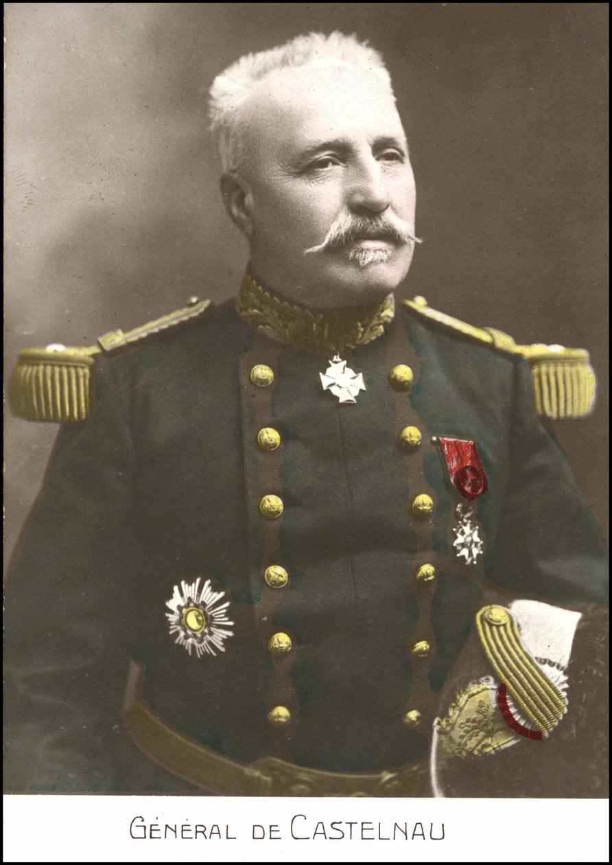 Ranskalaisen kenraalin Noel Edouard de Curieres de Castelnaun (1851-1944) muotokuva. 1900-luvun sd-postikortti. tekijältä French School