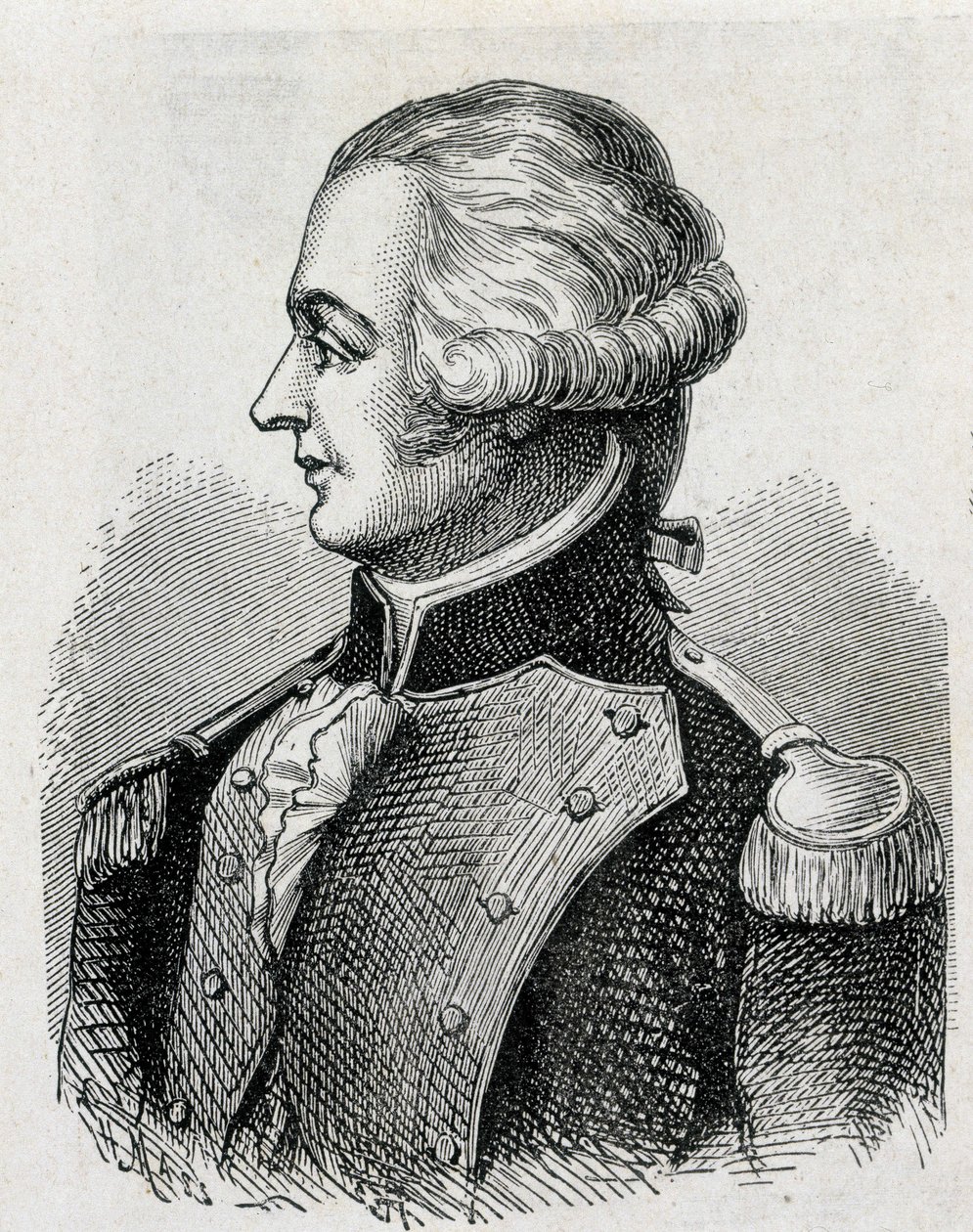 Markiisi de Jouffroyn (1751 - 1832) muotokuva - "" Tiedealbumissa; maineikkaat tutkijat; Suuria löytöjä””” 1896. tekijältä French School